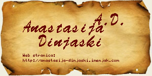 Anastasija Dinjaški vizit kartica